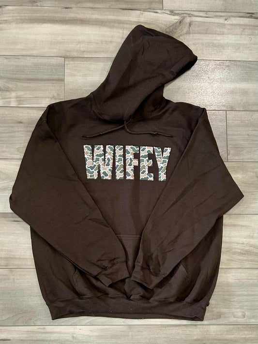 Wifey Camo Puff Printed Top