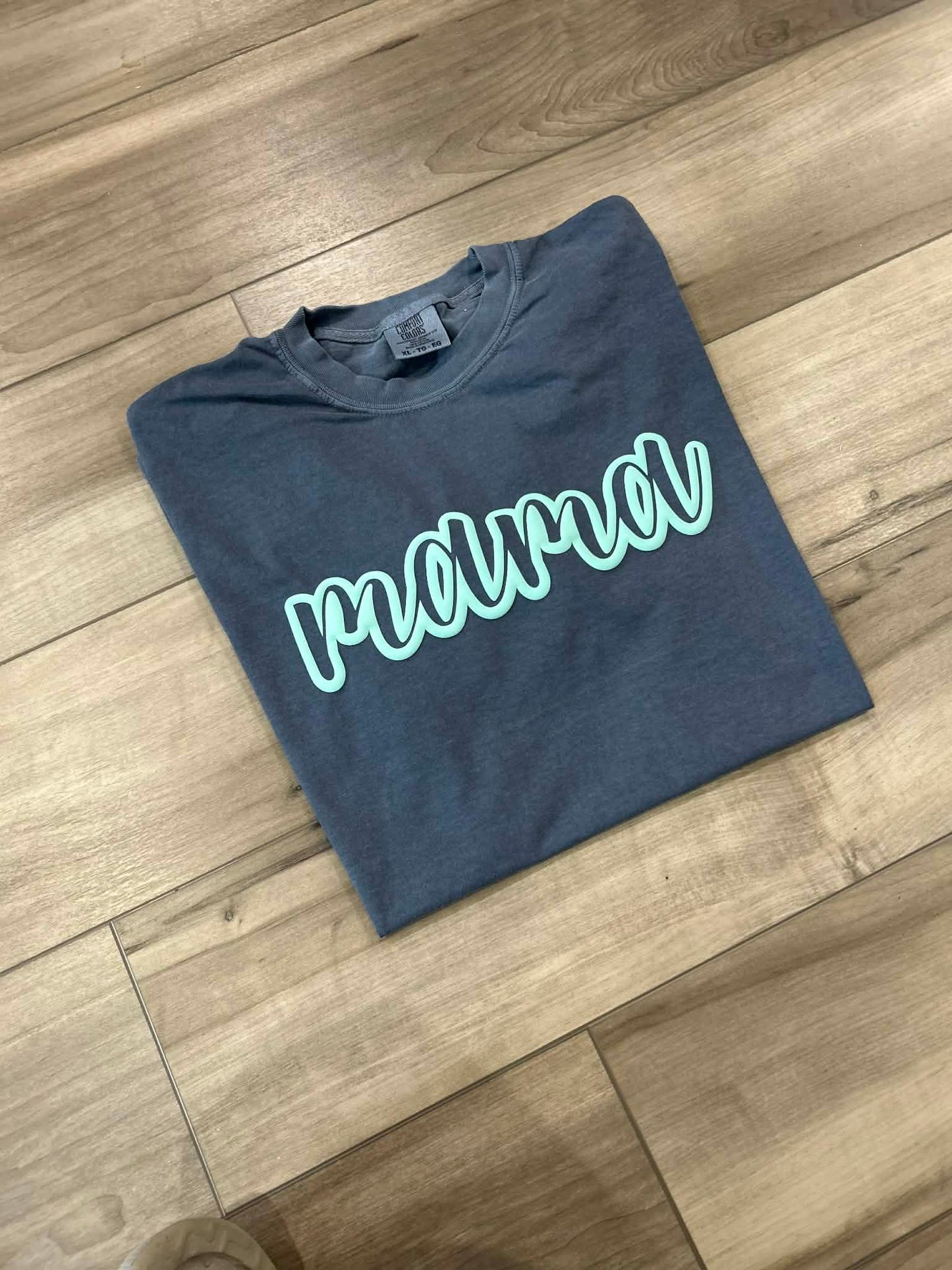 Mama Outline Puff Print Top