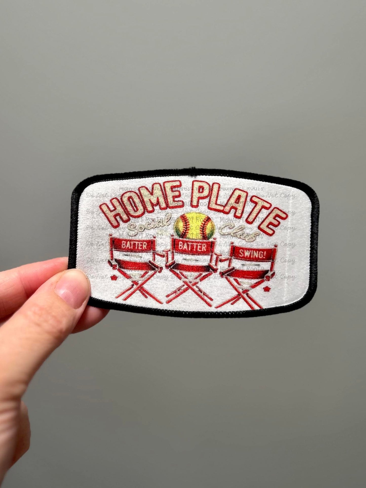 Softball Home Plate Hat Patch