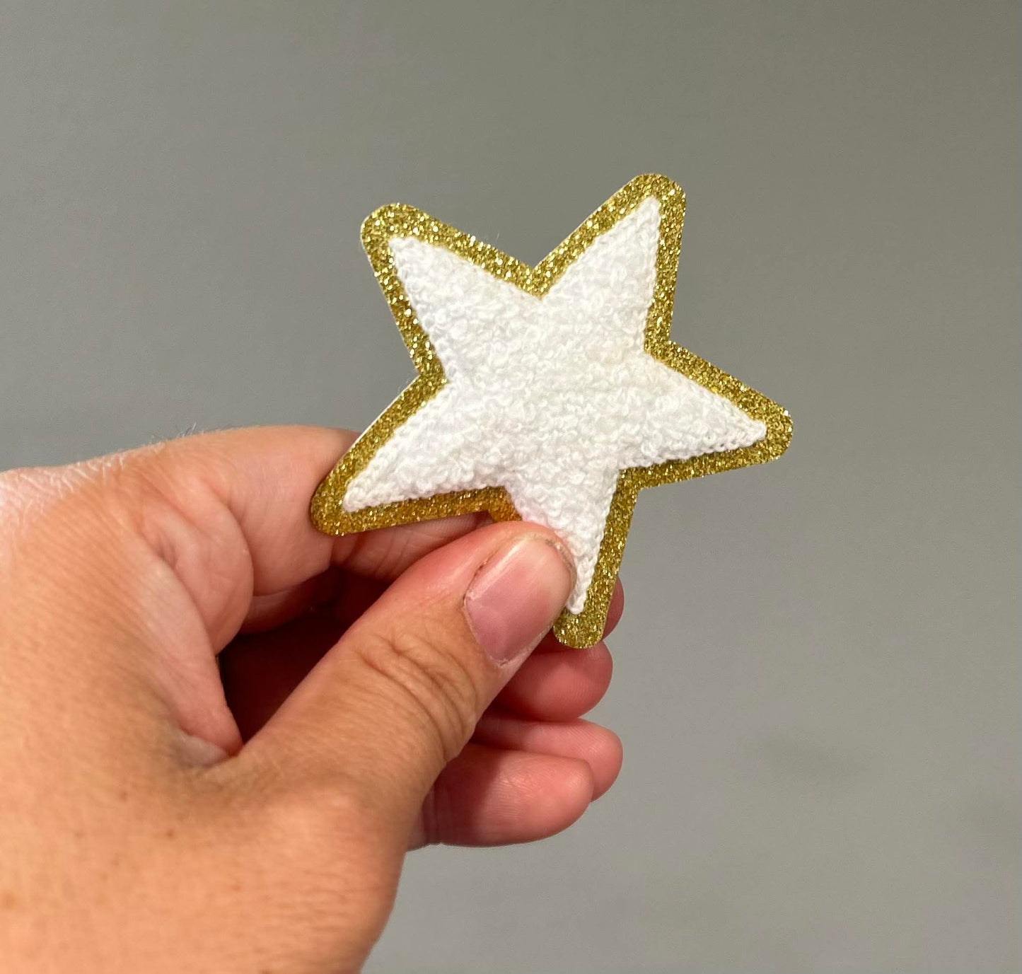 White Star w/Gold Outline Hat Patch