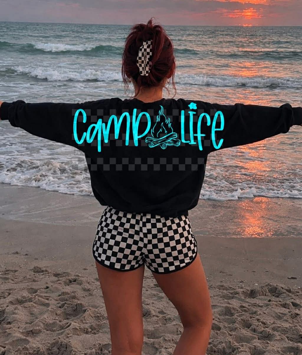 Camp Life Oversized Arm Print Top