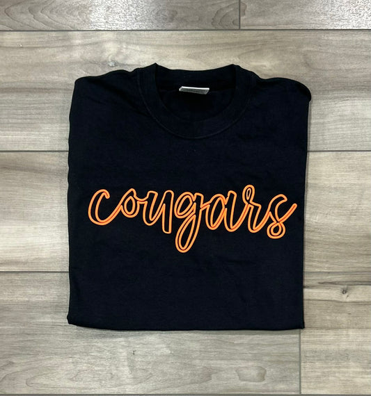 Kids Custom Team / Mascot Outline Puff Printed Top