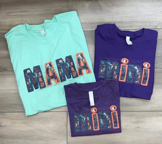 Mama Halloween Letters Top