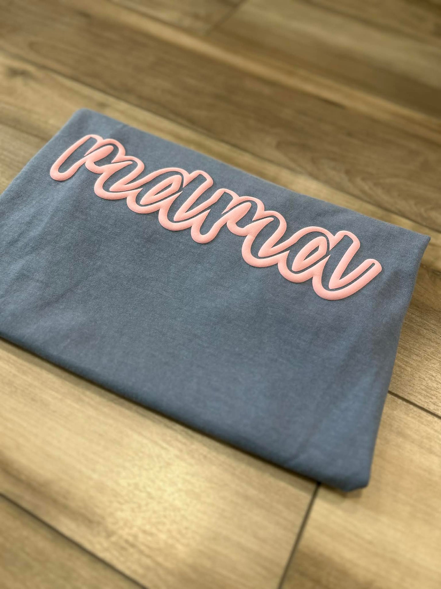 Mama Outline Puff Print Top