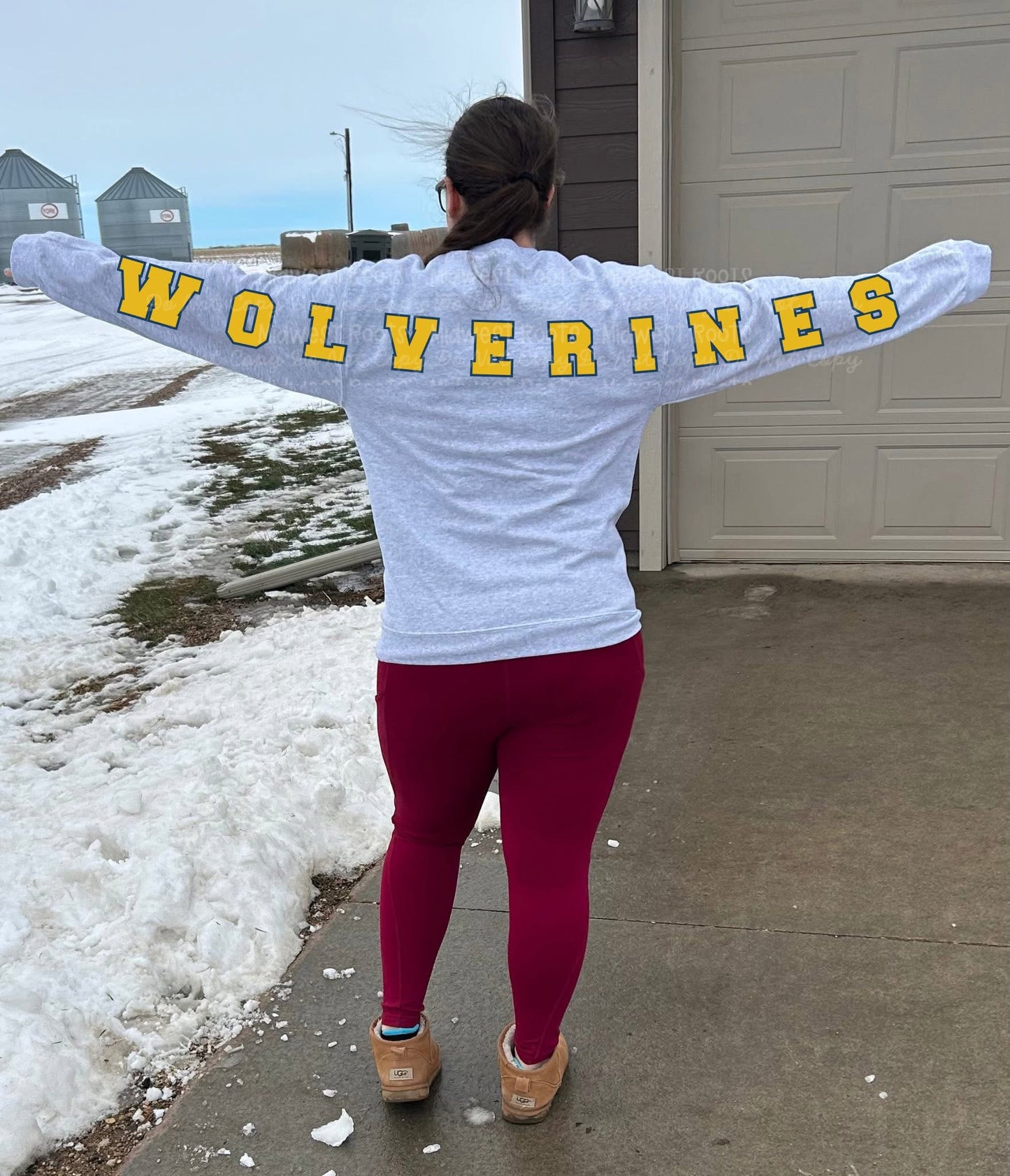 W0lverines Oversized Arm Print Top