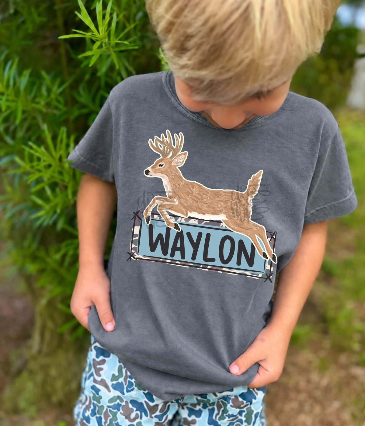 Boy Deer Name Kids Top