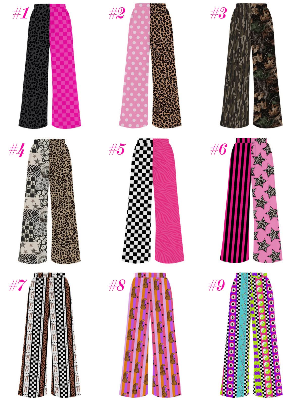 Split Wide Leg Pants Mock Up