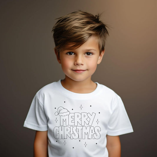 Kids Coloring Page Shirt on White | No Markers Included