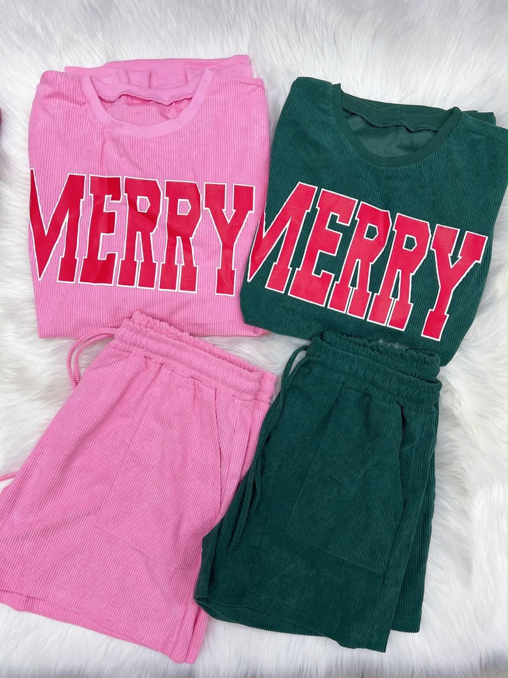 Pre Order Merry Sweatshirt and Short Set