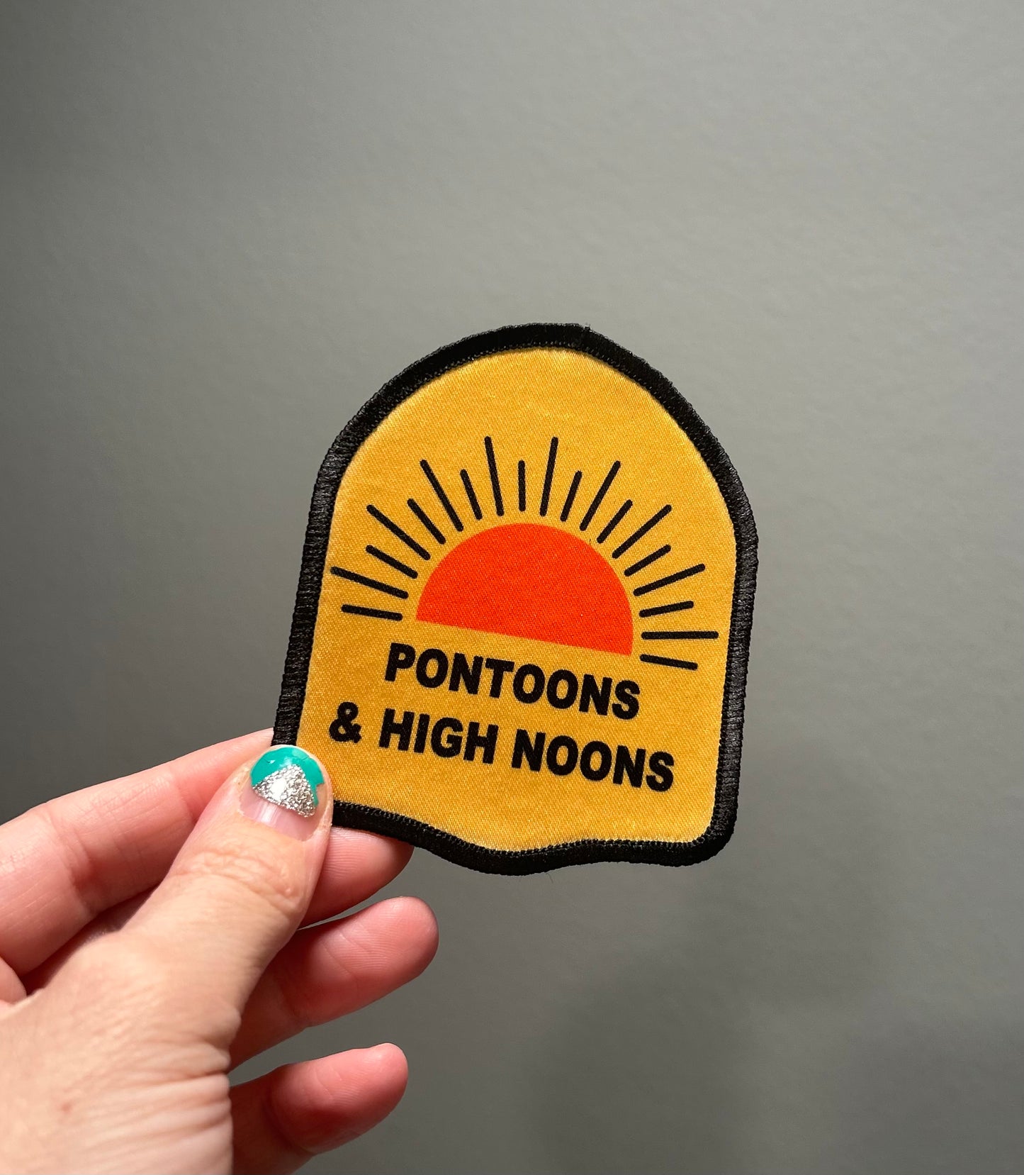 Pontoons and High Noons Hat Patch