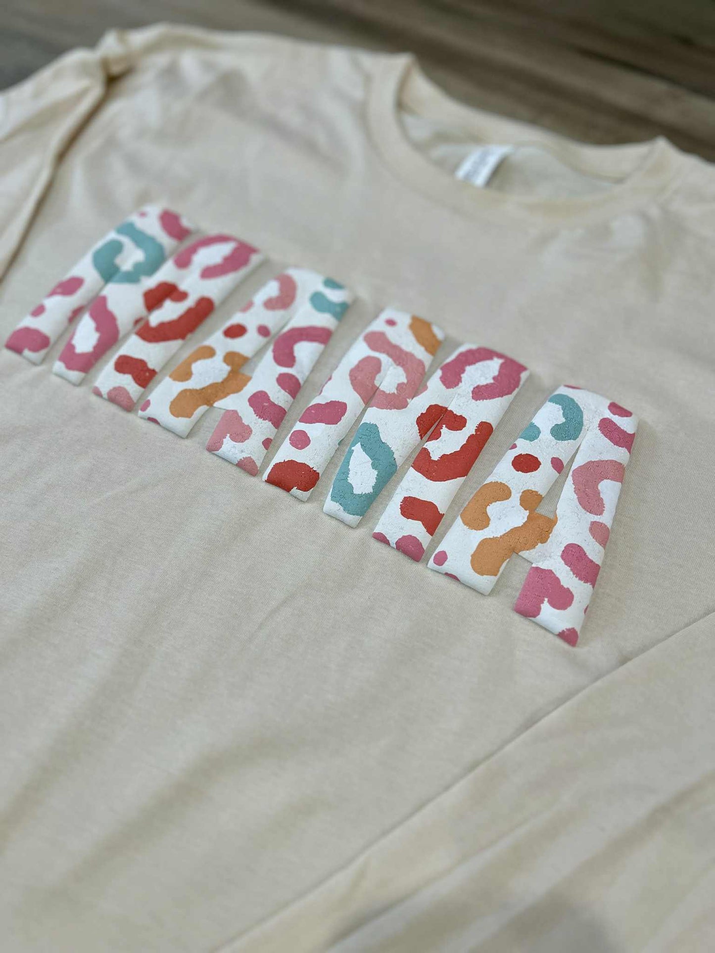 Summer Leopard Puff Puff Printed Mama Top with or without Kids Names