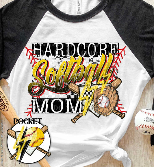 DTF Print - Hardcore Softball Mom