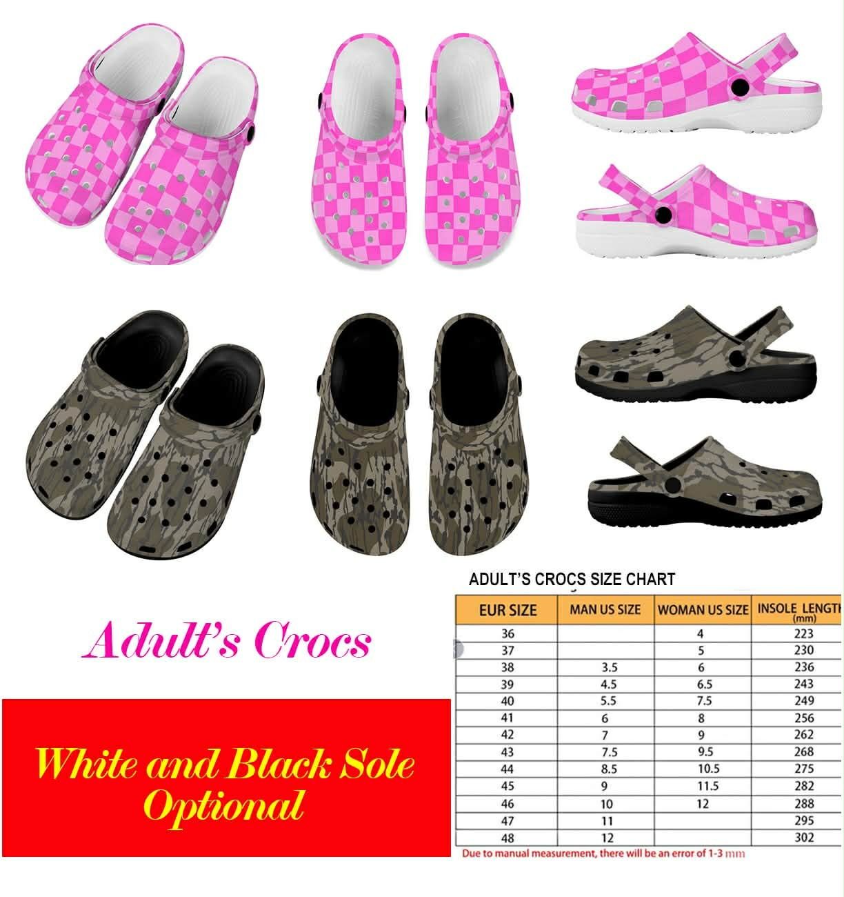 Pre Order Adult Custom Sport Clogs