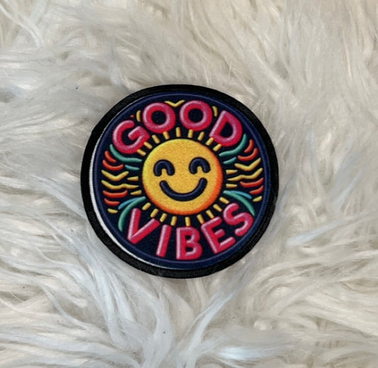 Good Vibes Circle Hat Patch