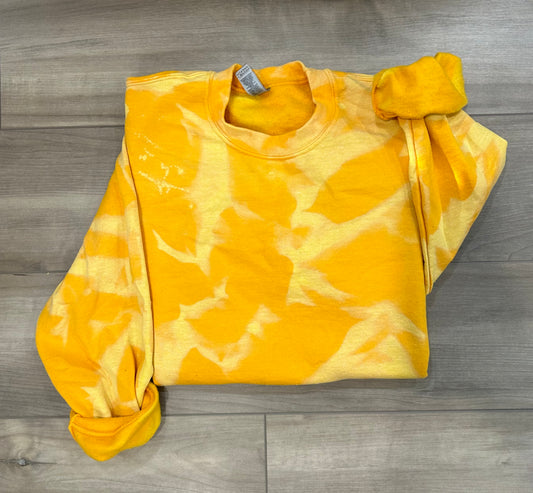 Blank Bleached Sweatshirt in Gold