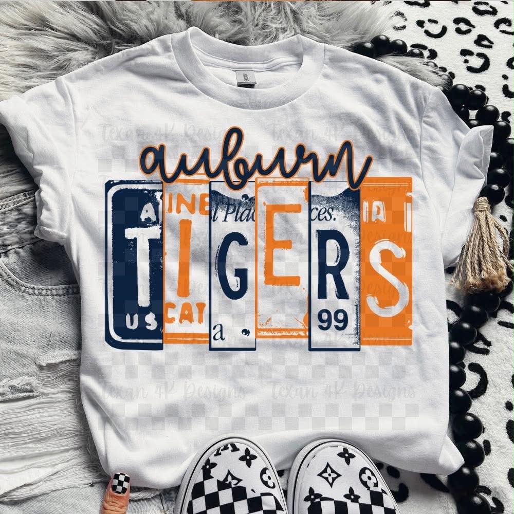 @uburn T!gers License Plate Top