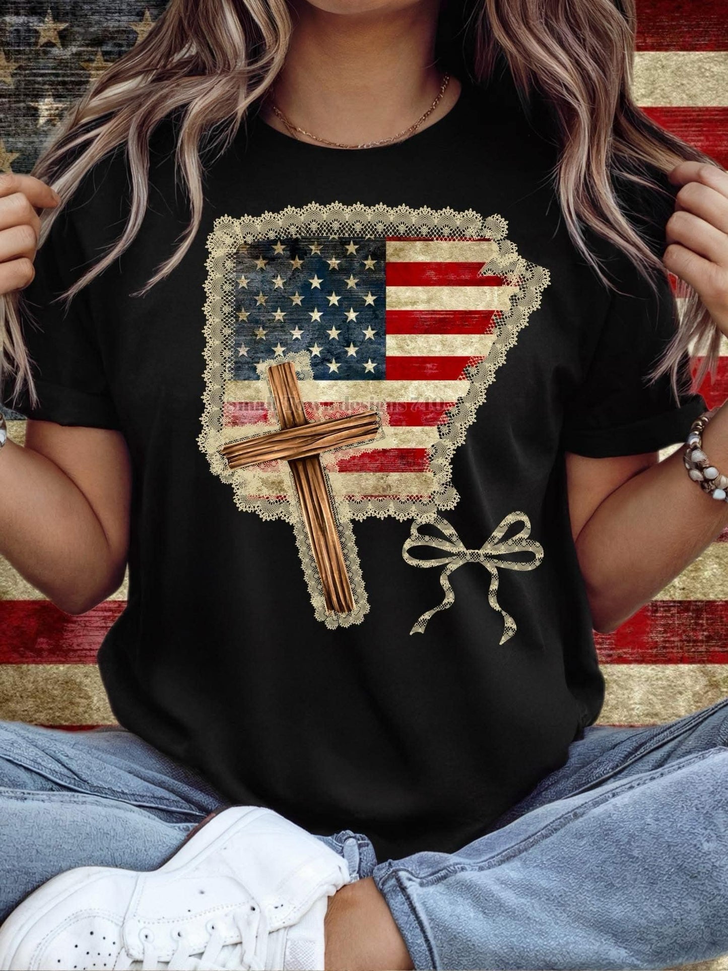 DTF Print - RWB States with Bow