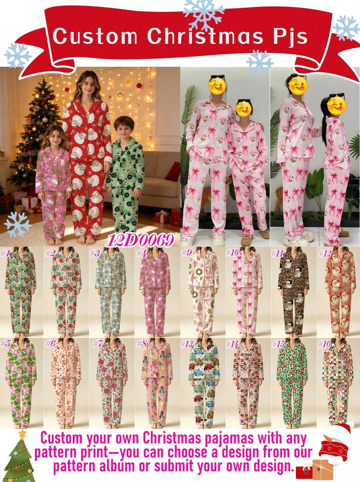 Pre Order Kids Christmas Fleece Pajamas