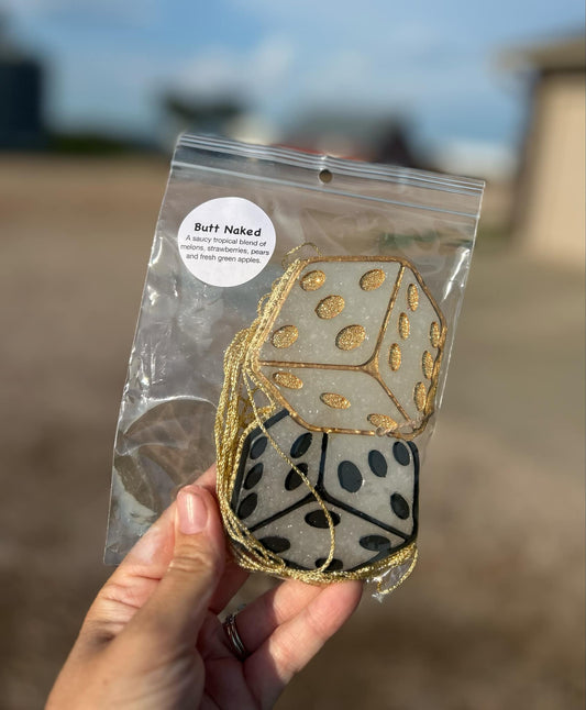 Dice Freshie in Butt Naked Scent