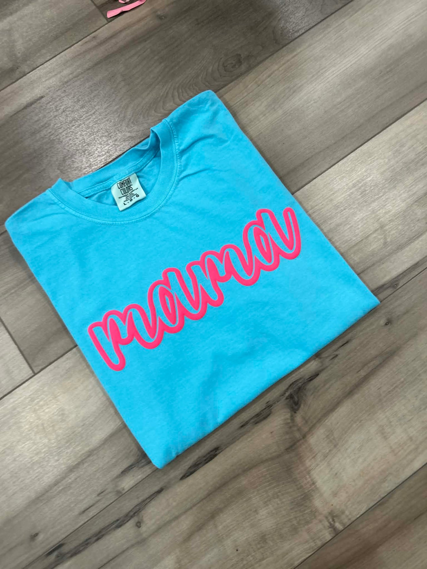 Mama Outline Puff Print Top