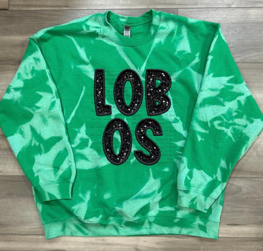 WS Completed Lobos Bleached Sweatshirt in Green
