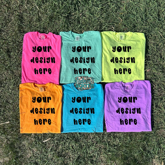 Comfort Colors 6 Shirt Layout Mock Up