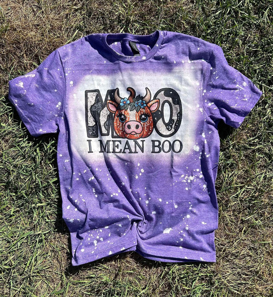 WS Completed Kids Moo I Mean Boo Bleached Top