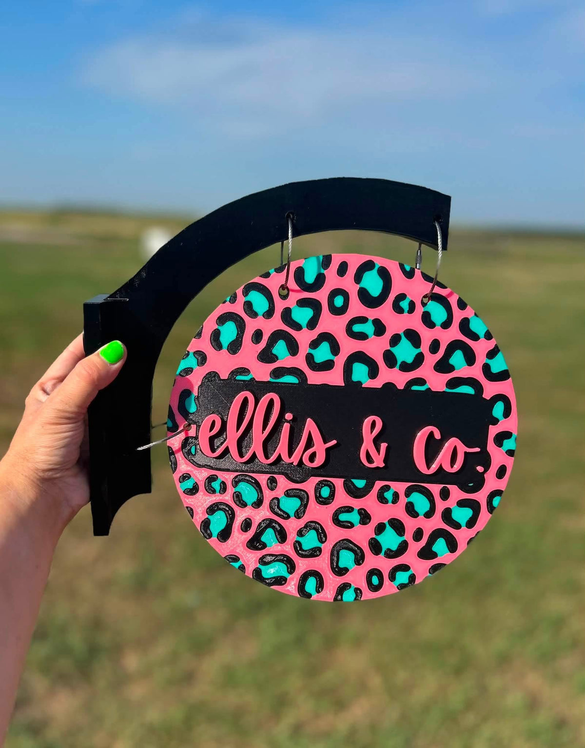 3D Printed Leopard Backed Sign