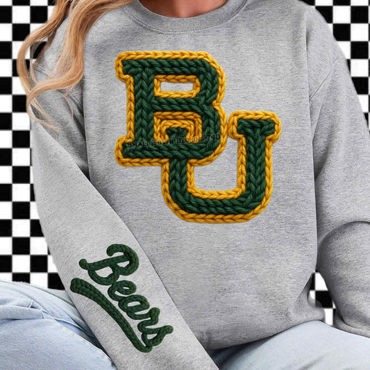 DTF Print- Faux Yarn BU Be@rs