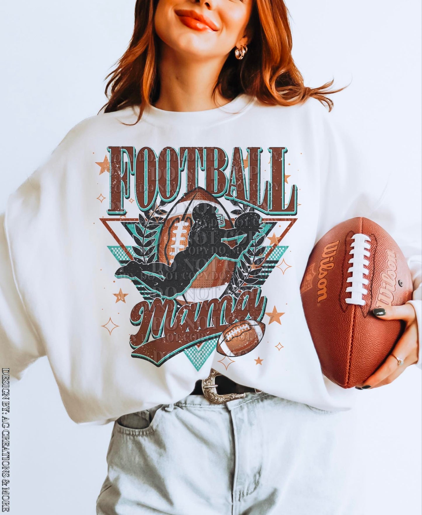 Retro Football Mama Sub Print