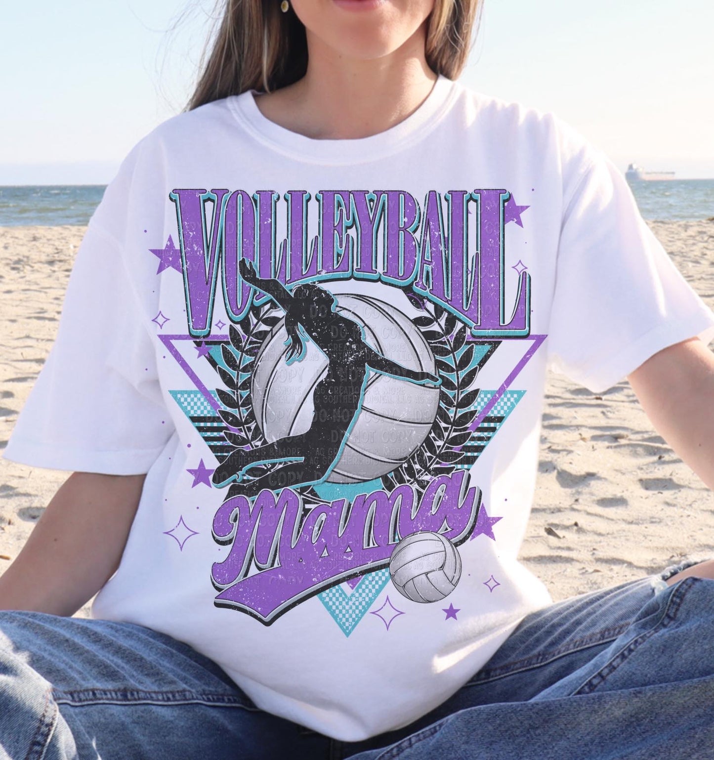 Retro Volleyball Mama Sub Print