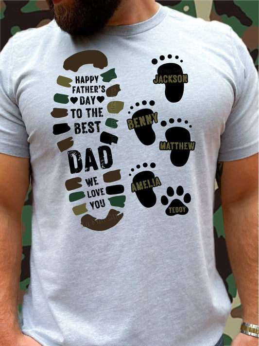 Best Dad Footprint Top