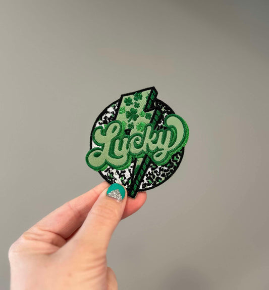 Lucky Lightning Bolt Hat Patch