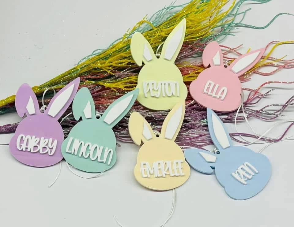 Pastel Bunnies Easter Tag
