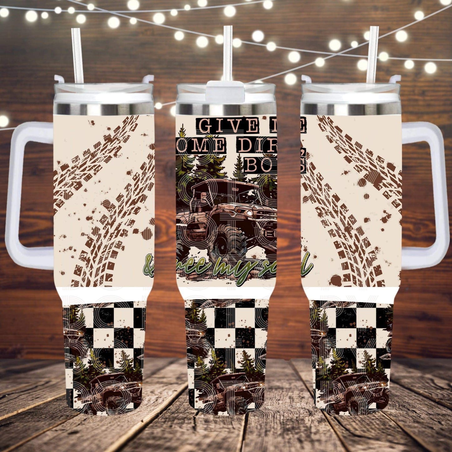 Give Me Some Dirt Boys 40oz Tumbler Sub Print