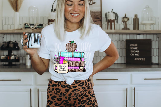 World's Best Teacher Cheetah Print Sub Print