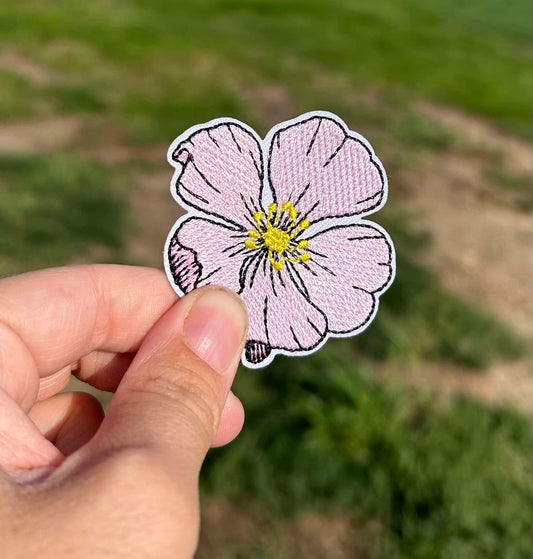 Pink Flower Hat Patch