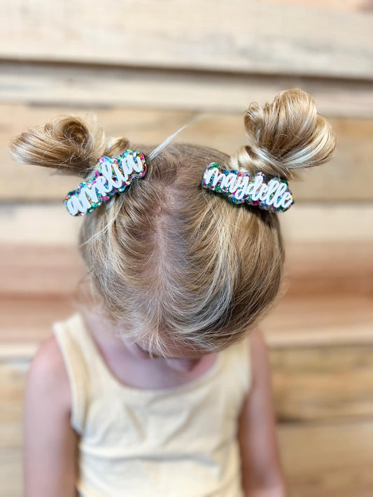 Confetti Personalized Hair Clip