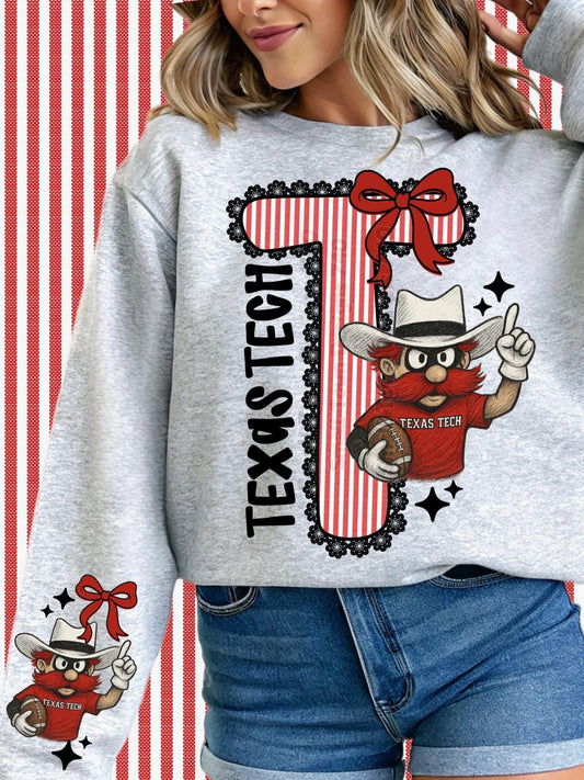 DTF Print- Seersucker Texas Tech