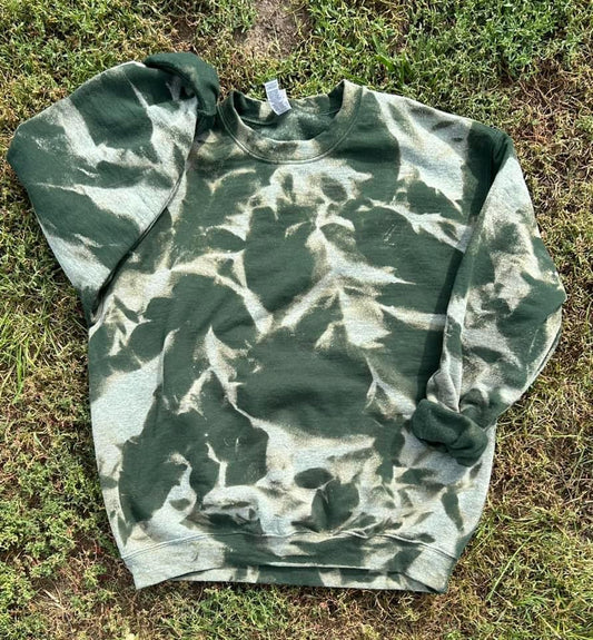 RTS Green Bleached Sweatshirt / Large