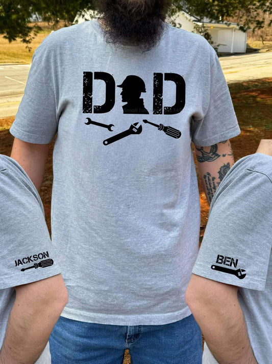 DTF Print Tools w/Kid Names Dad