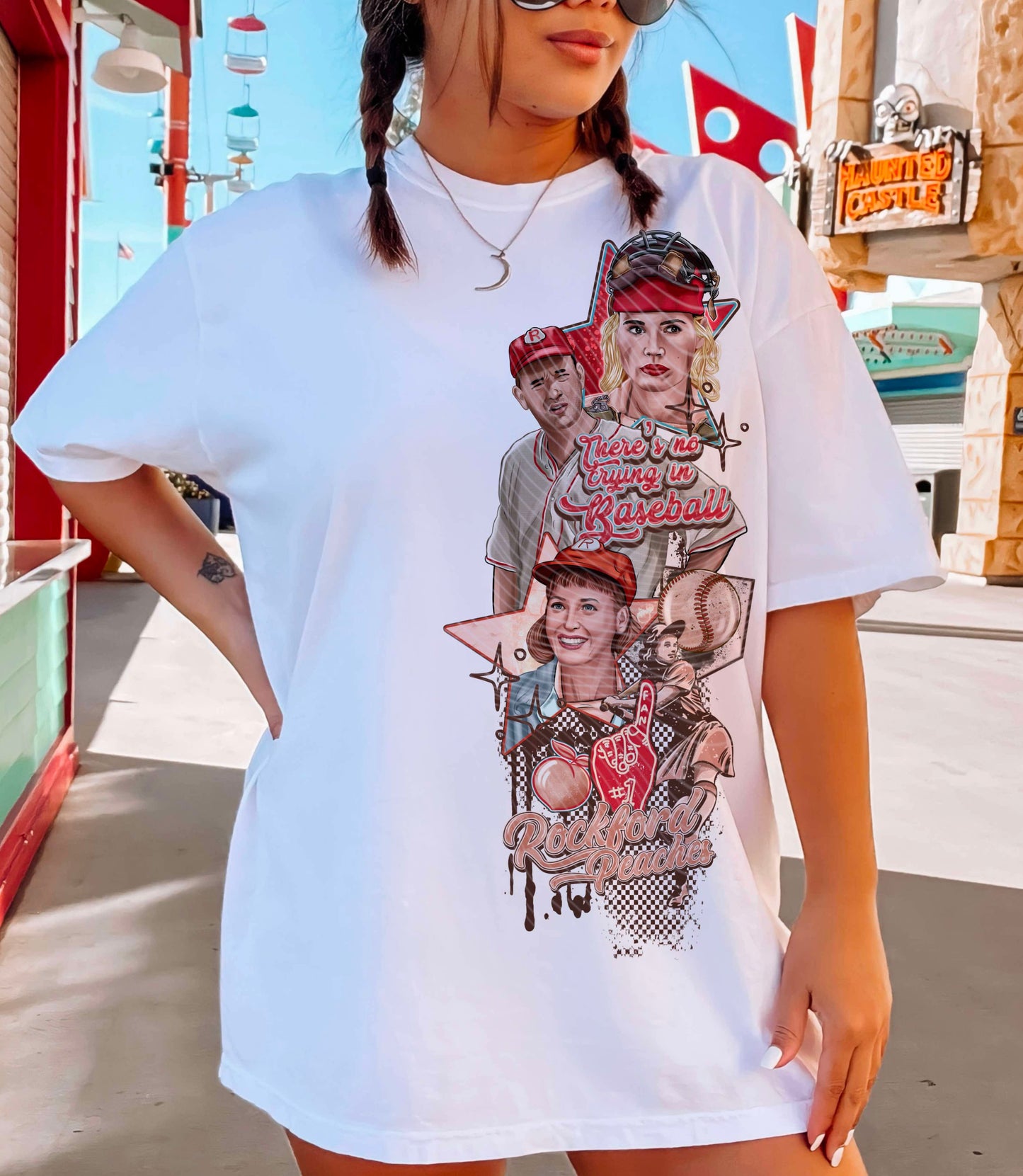 DTF Print- There’s No Crying in Baseball Half Shirt Design