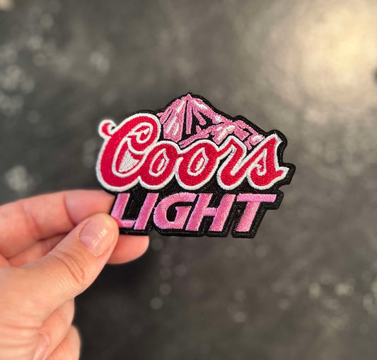 Pink Coor Light Hat Patch