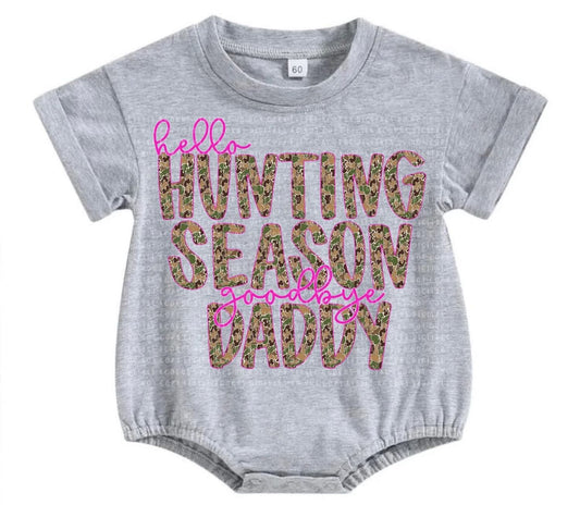 Hello hunting season goodbye daddy pink Kid Top