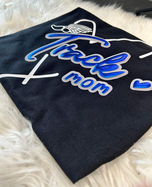 WS Completed Track Mom Metallic Puff Printed Top