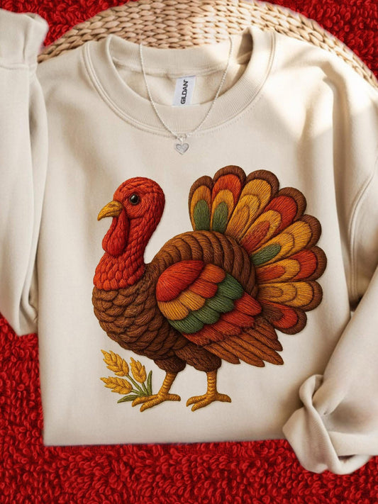 DTF Print- Faux Yarn Turkey