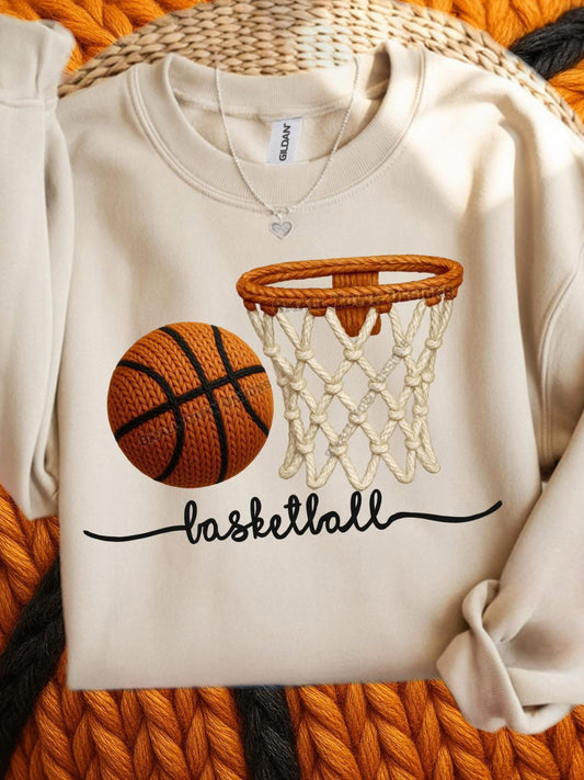 DTF Print- Faux Yarn Basketball