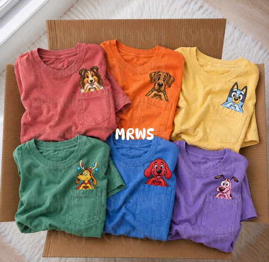 Dog Pocket Peeker Kids Top