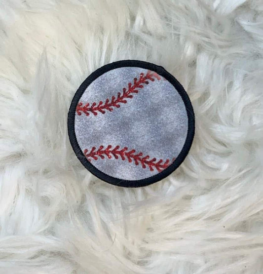 Baseball Faux Glitter Hat Patch