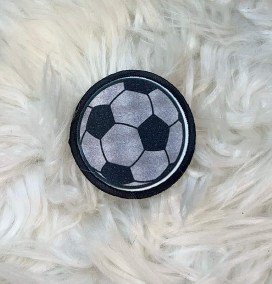 Soccer Ball Faux Glitter Hat Patch